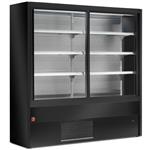 Gekoeld wandmeubel, geventileerd met glazen schuifdeuren - zwart | Diamond | PD12/B5-R2