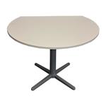 Halfronde Vergadertafel Wit Zilvergrijs