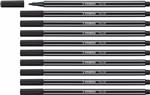 STABILO Pen 68 - Premium Viltstift - Zwart - Doos 10 stuks
