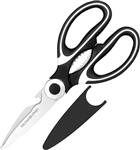 KitchenBrothers Professionele Keukenschaar - Flesopener, Notenkraker en Vissenontschubber -( hoesje 