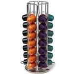 KitchenBrothers Roteerbare Capsule Houder - Cup Dispenser en Standaard - 42 Capsules - RVS - Zilver 
