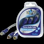 HQSA-013-0.2 Standaard 3.5mm stereo vrouwelijk - 2x rca mannelijk kabel 0,20 m