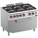 Fornuis 6 branders, maxi gasoven 1 groote deur | Diamond | G7/6BFM11-N