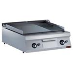 Bakplaat op gas, 2/3 vlak en 1/3 geribd, hard verchroomde -top- | Diamond | G22/PMCD8T-N