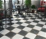 Landelijke plavuizen zwart en wit 33x33 rustiek