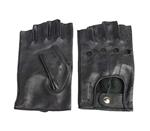 Swift driver vingerloze leren handschoenen zwart