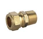 Knelfitting messing, rechte koppeling 3/4x15 bt