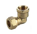 Knelfitting messing, knie koppeling 1/2x15 bn