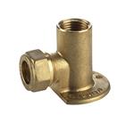 Knelfitting messing, muurplaat koppeling 3/4x22 bn