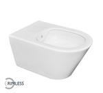 Luxe rimless wandcloset 53 cm met bidet-functie wit