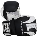 Punch Round Bokshandschoenen SLAM Mat Carbon Zwart Wit