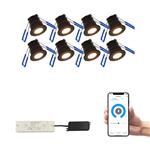 Smart Frano Led Inbouwspot Zwart Veranda - 8 Stuks