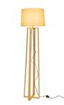 Staande Lamp Vierpoot Hout Beige Kap - Valott Ampua