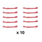 Toorx Fitness Weerstandsbanden Set van 10 stuks Zwaar - 30 cm - Rood