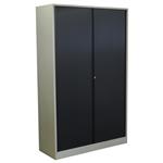 Roldeurkast Lichtgrijs Zwart 195 x 120 x 45