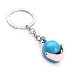 Sleutelhanger lichtblauwe scooterhelm