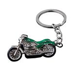 Sleutelhanger Zilveren Motor met Groen