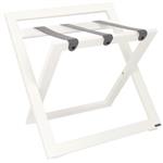 Bagagerek Roootz - Wit - met grijs leren banden - COMPACT +