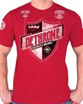 Dethrone MMA Kleding Team Shield T-shirt Katoen Rood
