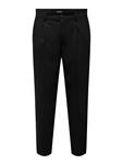 Pale Pleat Loose Pantalon Black
