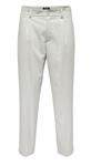Pale Pleat Loose Pantalon Licht Grijs