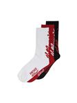 Only & Sons Kellogg's Socks 3 pack Wit Rood Zwart