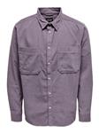 Alp Relaxed Washed Corduroy Shirt Purple Ash