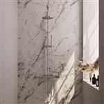 Regendoucheset Opbouw Brauer Chrome Carving 20 cm Thermostatisch met Staaf Handdouche Geborsteld Chr