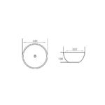 Waskom Boss & Wessing Lava Rond 32x13 cm Porselein Wit