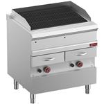 Gas stoomgrill, module 1/1, rooster in gietijzer &quot;dubbelzijdig&quot; | Diamond | G7/GVQ