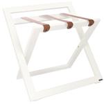 Bagagerek Roootz - Wit - met leren cognac banden - COMPACT +