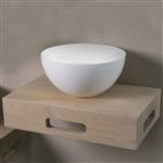 Solid Surface Fonteinset Met Opzetkom 40x25x9cm Mat Wit