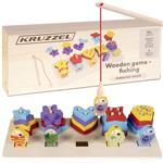 Houten visspel met vormen sorteerder