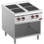 Elektrisch fornuis met 4 kookplaten op open kast | Diamond | E9/4PQA8-N