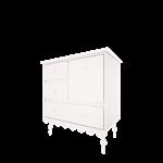 Commode  Babushka White met leggedeelte - Laag , wit Commode White