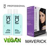 KHS Smoothing Straight System Kit  + 2 x 250ml Ice Vegan Refill Shampoo / Conditioner