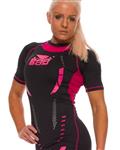 Bad Boy Dames Sphere Compression Shirt Zwart Roze