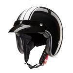 Redbike RB-742 retro jethelm zwart-wit