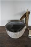 Kleine stenen waskom + spoelgat B27xD23xL14