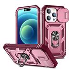 Armor Hoesje voor iPhone 13 Pro Max - met Kickstand en Camera Slide - Magneet Grip Cover - Roze