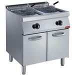 Gasfriteuse, kuip in &quot;y&quot;  2x 15 liter, buitenkant branders, op kast | Diamond | G1