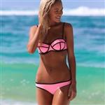 Beugel bikini Neopreen triangle M L XL *ZOMER 2024* LICHT ROZE