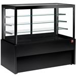 Panoramische uitstaltoonbank, verwarmd, 4 niveaus, zonder reserve - zwart | Diamond | CB15HT-B9-P