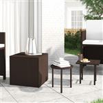 vidaXL Tuinbijzettafels 3 st poly rattan bruin