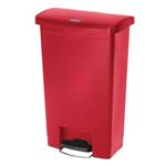 Rubbermaid Slim Jim Front Step - Pedaalemmer - 50ltr - Rood - GL026
