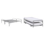 Dubbel Divan dwarsgespannen spiraalbodem (Maat selecteren: 80X200) Zilver