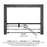 Nisdeur Compleet Just Creating Profielloos 2-Delig (Draaideur Bevestigd op Inloopwand) 110x200 cm 50