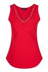 Travel Top met Kant Uni Red 2129