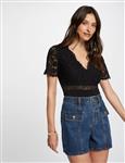 Short-sleeved lace body 242-Dria Black