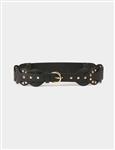Elasticised belt with studs 242-3Maro Bruin